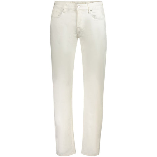 White Cotton Mens Jeans