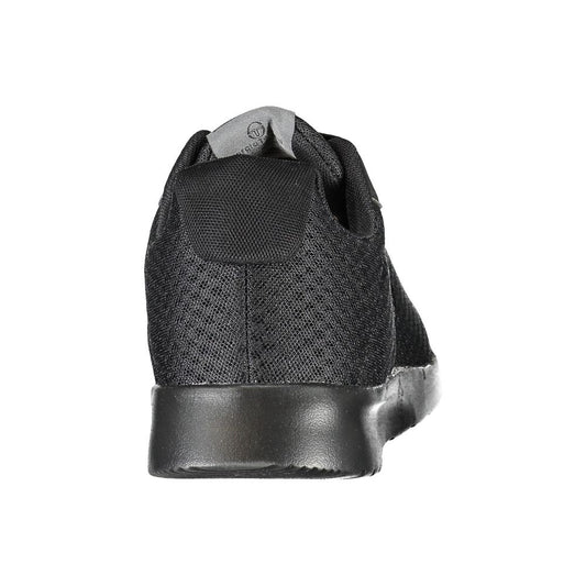 Black Polyurethane Men's Sneaker