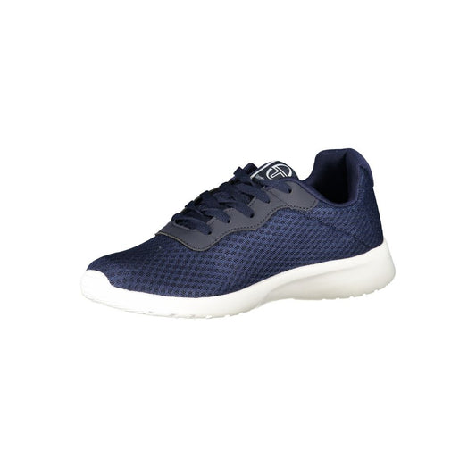 Blue Polyester Athletic Sneakers