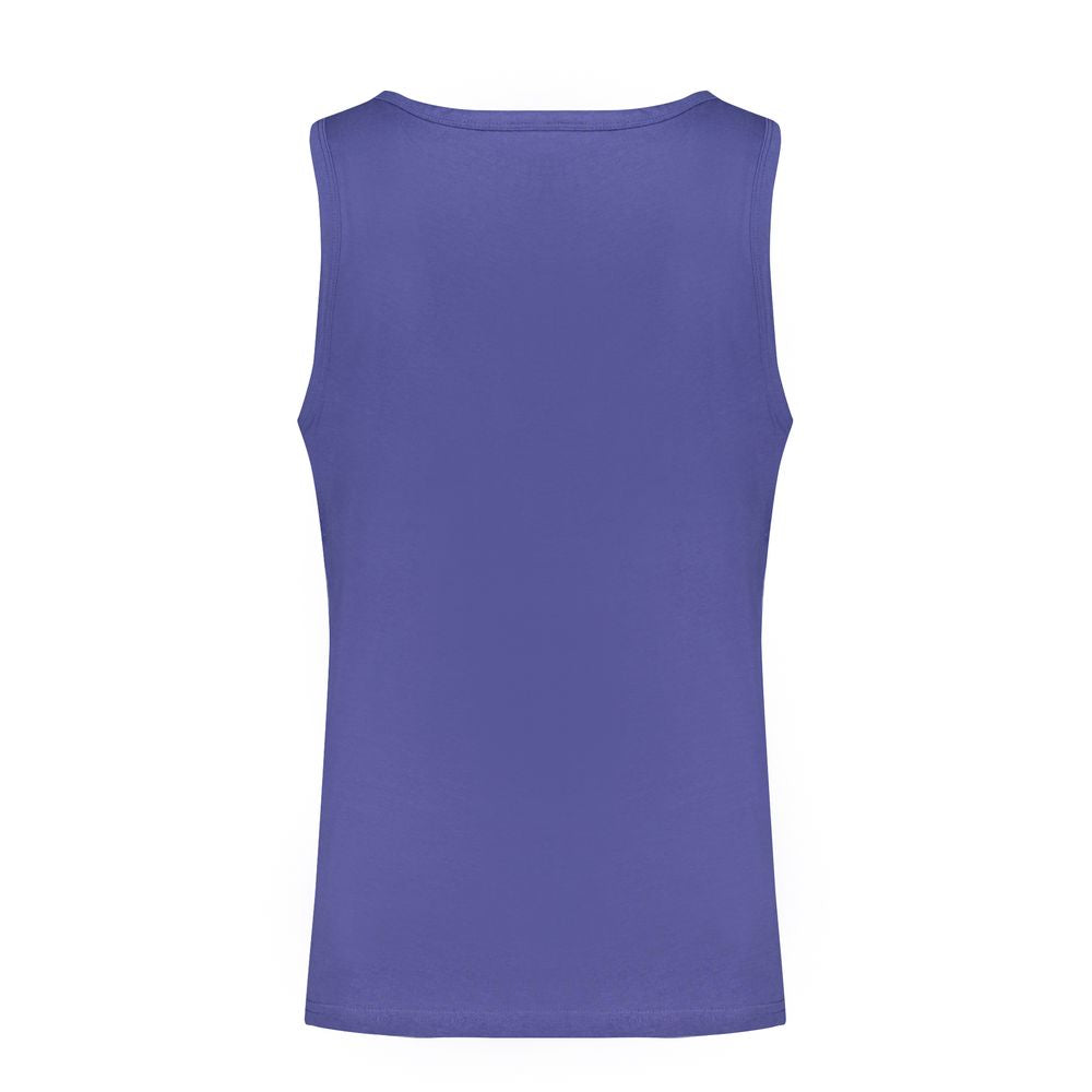 Blue Cotton Men's Tank Top