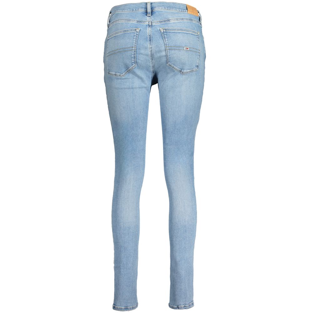 Blue Cotton Skinny Jeans