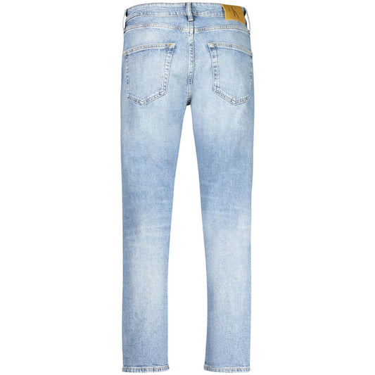 Blue Cotton Relaxed Fit Jeans