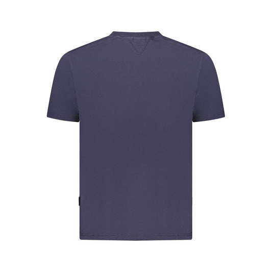 Blue Cotton Men T-Shirt
