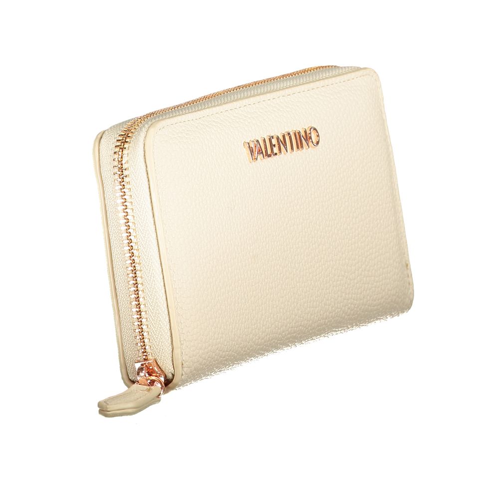 Beige Polyurethane Women Wallet
