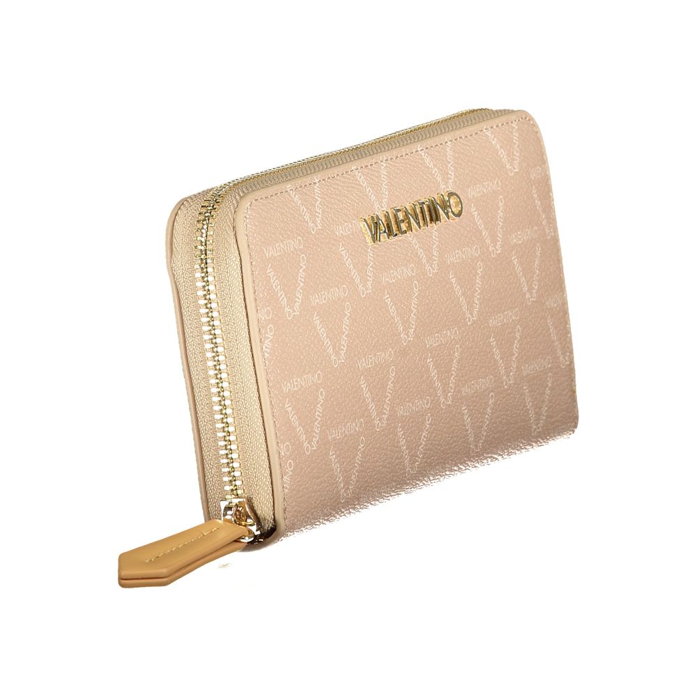 Beige Polyurethane Women Wallet