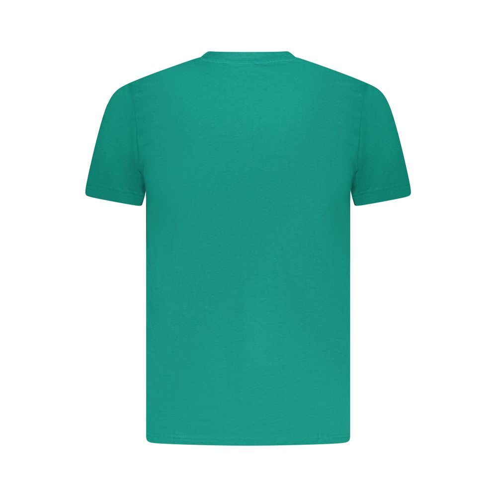 Green Cotton Men T-Shirt