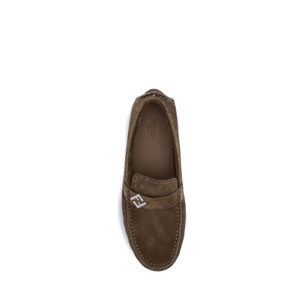 Brown Calf Leather Bos Taurus Slip-On Loafers