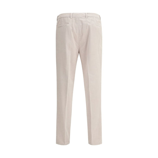 Gray Cotton Casual Pants