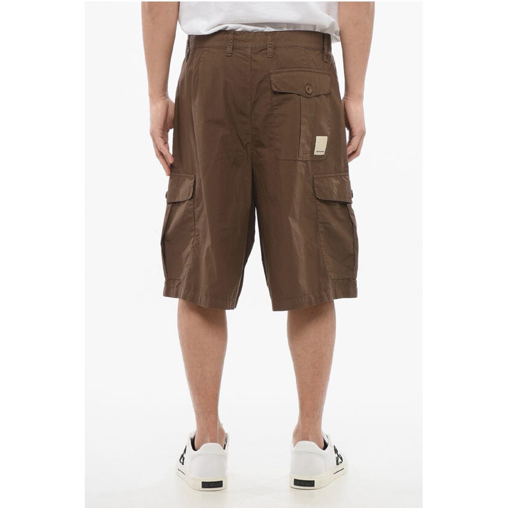 EMPORIO Single-pleated Cotton Cargo Shorts