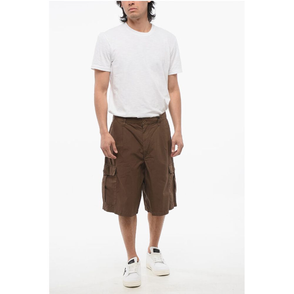 EMPORIO Single-pleated Cotton Cargo Shorts