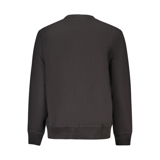 Black Cotton Men Sweater