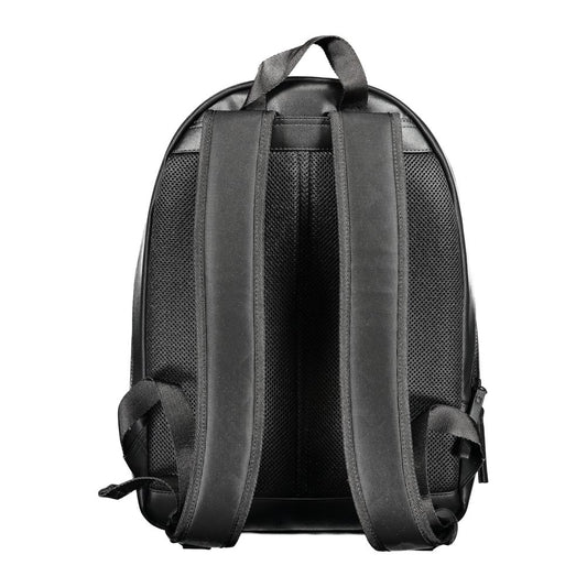 Black Polyurethane Men's Backpack