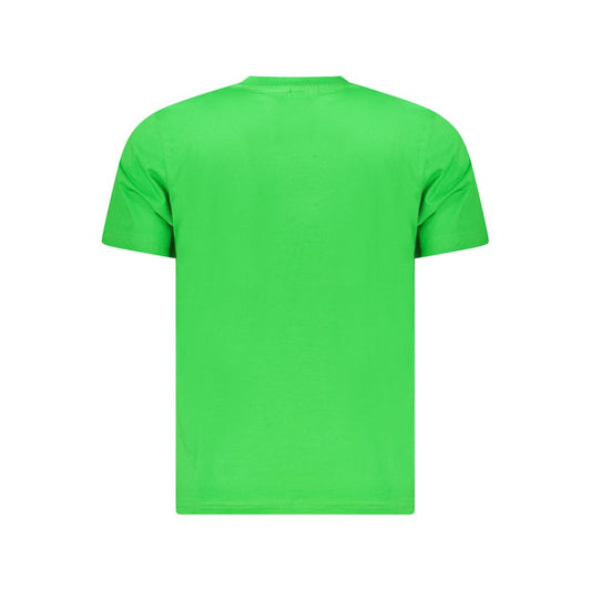 Green Cotton Men T-Shirt