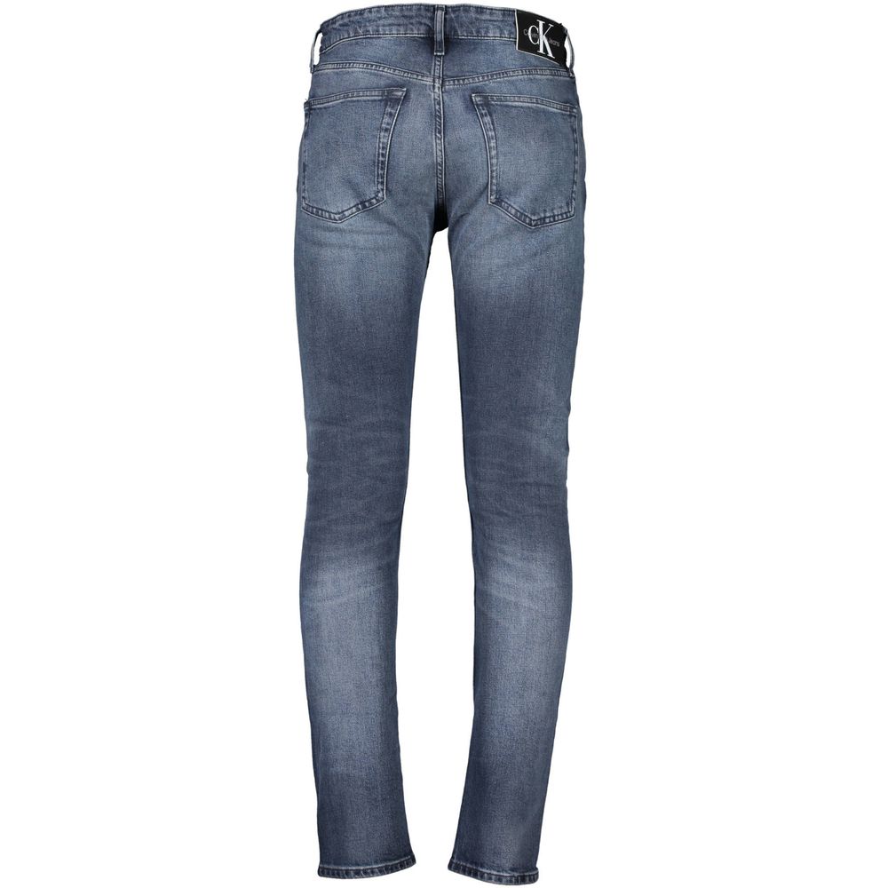 Blue Cotton Skinny Jeans