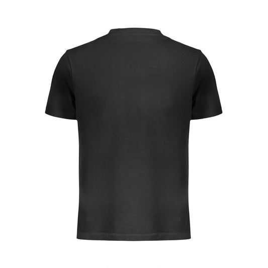 Black Cotton Men T-Shirt