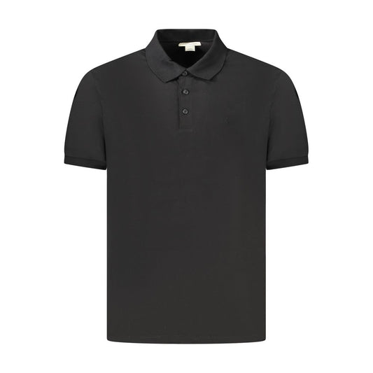 Black Cotton Polo Shirt