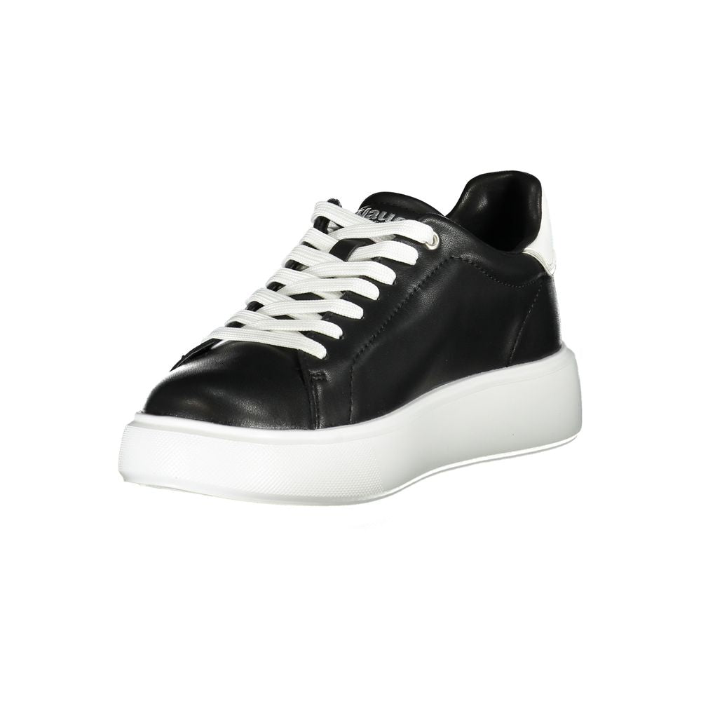 Black Polyester Sneaker
