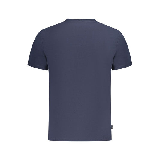 Blue Cotton Men T-Shirt