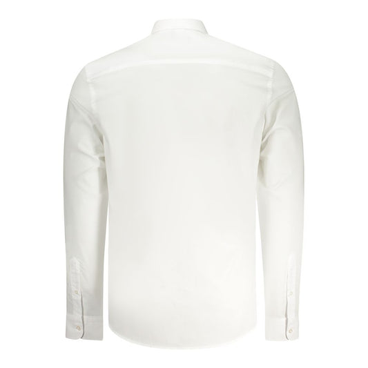 White Cotton Men Shirt