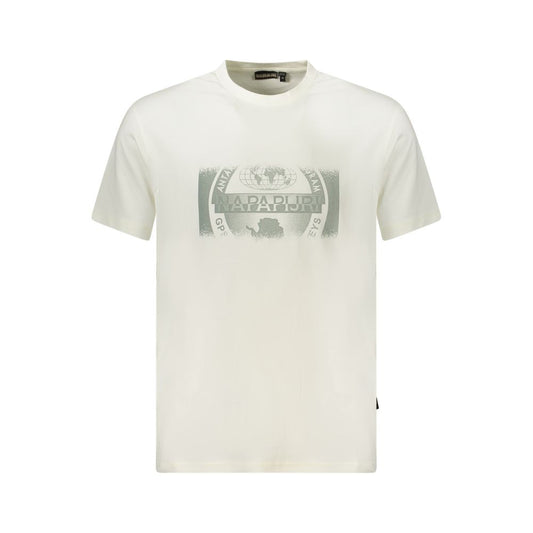 White Cotton Men T-Shirt