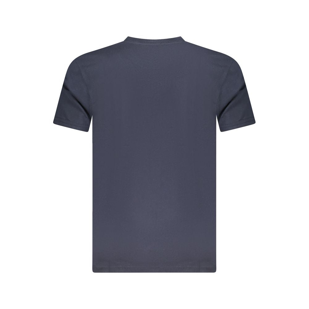 Blue Cotton Men T-Shirt