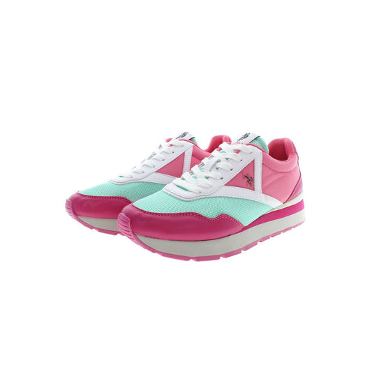 Pink Polyester Women's Sneaker