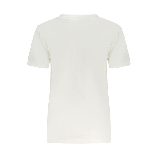 White Cotton Women T-Shirt
