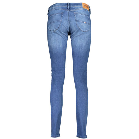 Blue Cotton Skinny Jeans