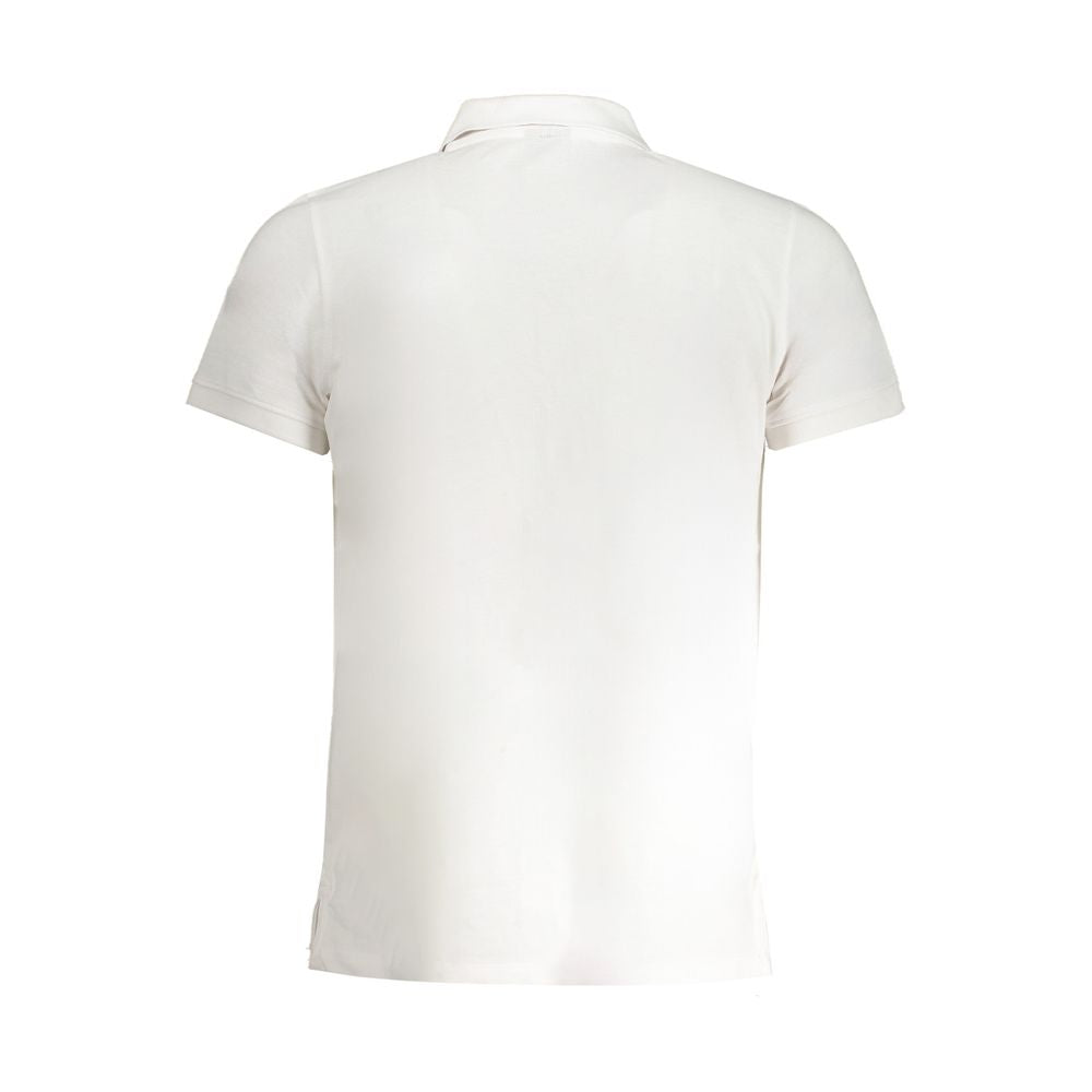 White Cotton Men Polo Shirt