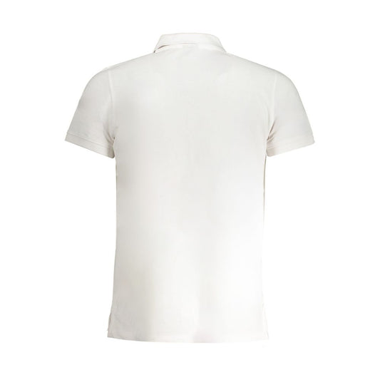 White Cotton Men Polo Shirt
