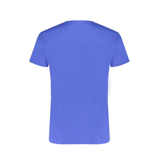 Blue Cotton Men T-Shirt