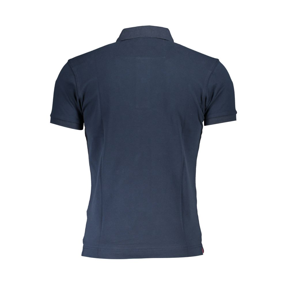 Blue Cotton Polo Shirt