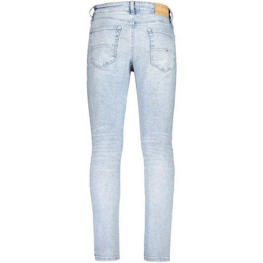 Blue Cotton Slim Fit Jeans