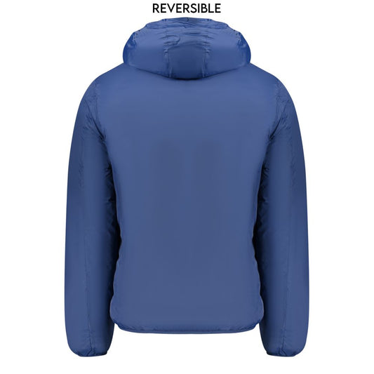 Blue Polyamide Men Jacket