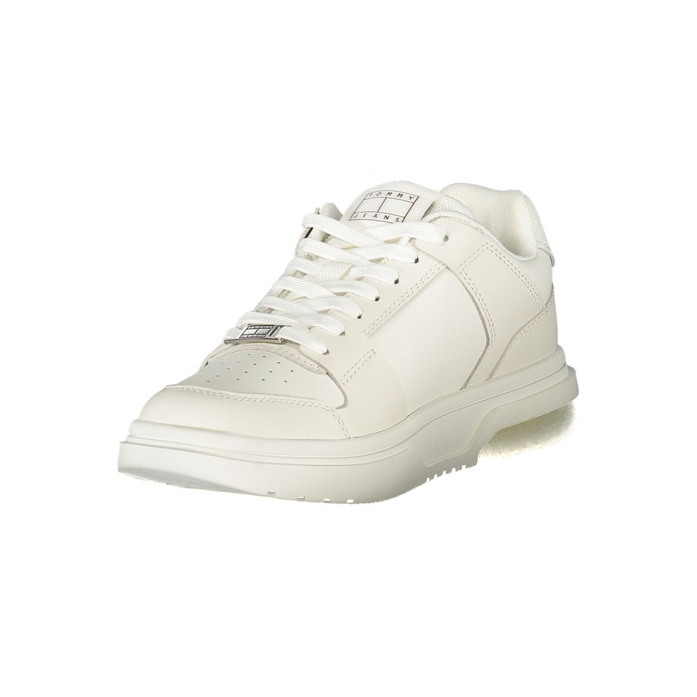 White Polyester Sneaker