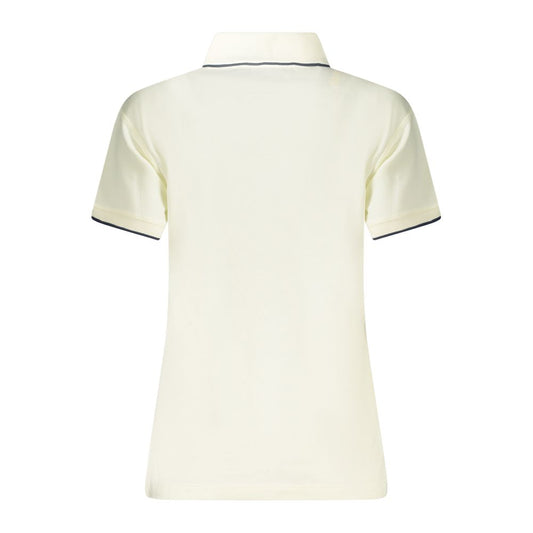White Cotton Women Polo Shirt