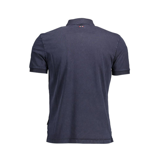 Blue Cotton Polo Shirt