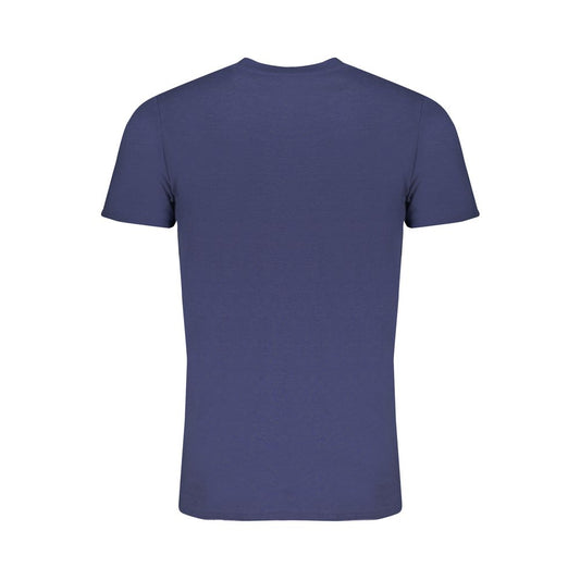 Blue Cotton Men T-Shirt