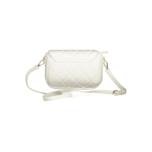 Bianco Polyurethane Women's Bag with Adjustable Shoulder Strap