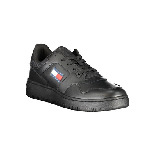 Black Leather Men's Sneaker