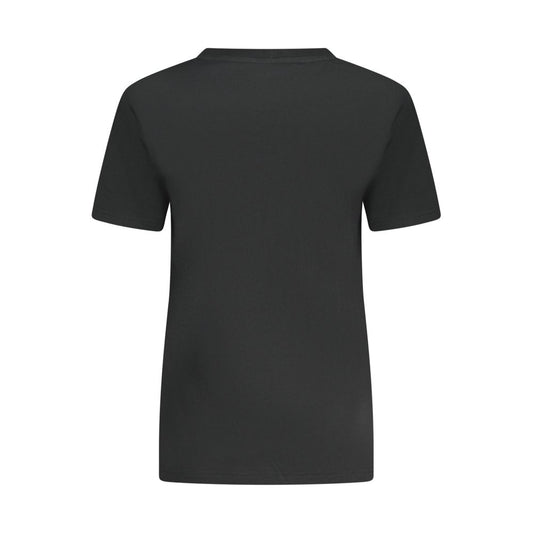Black Cotton Women T-Shirt