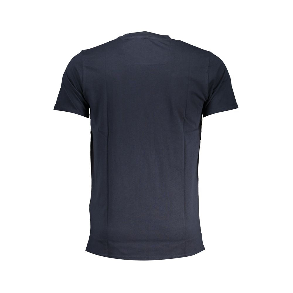 Blue Cotton Men T-Shirt