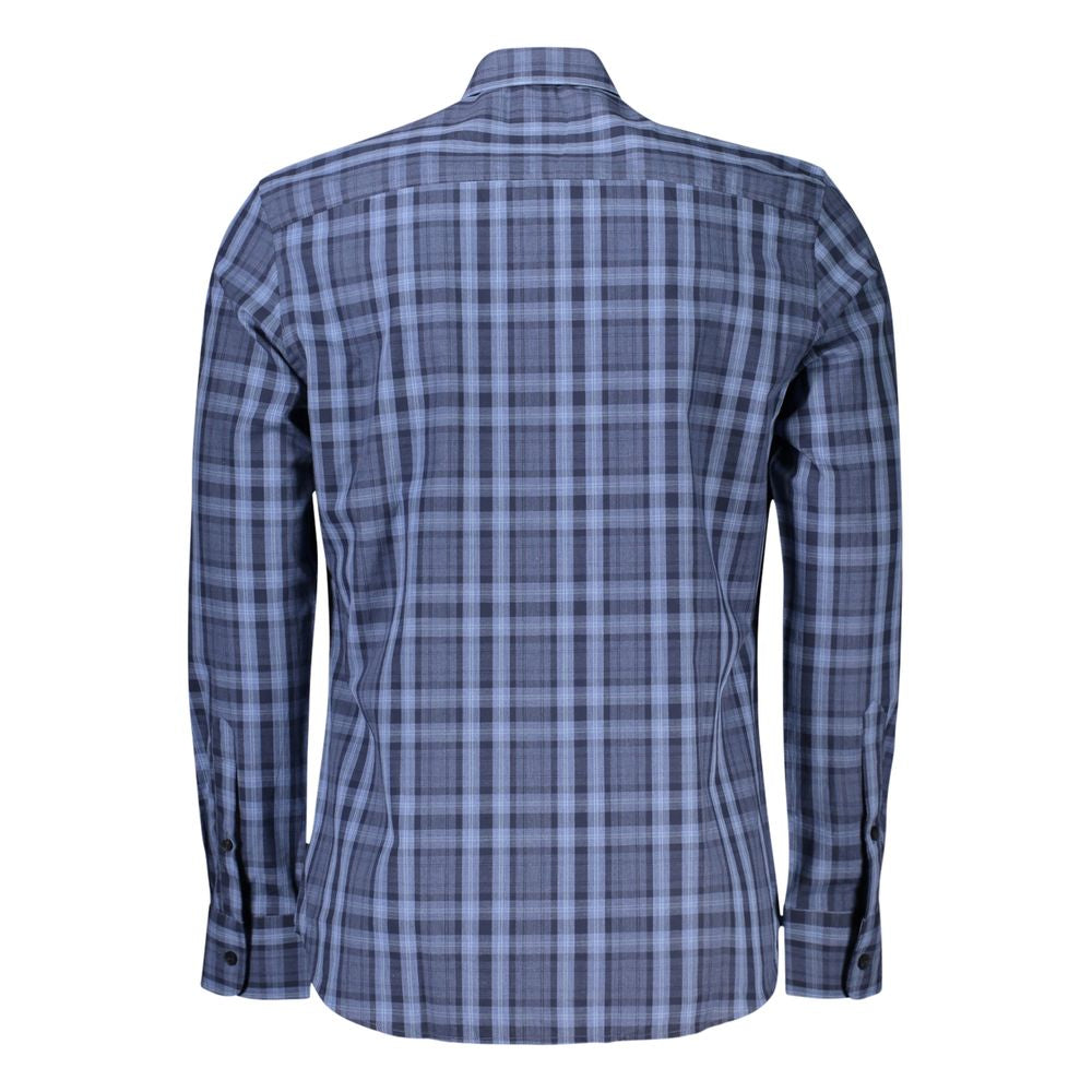 Blue Cotton Pattern Shirt