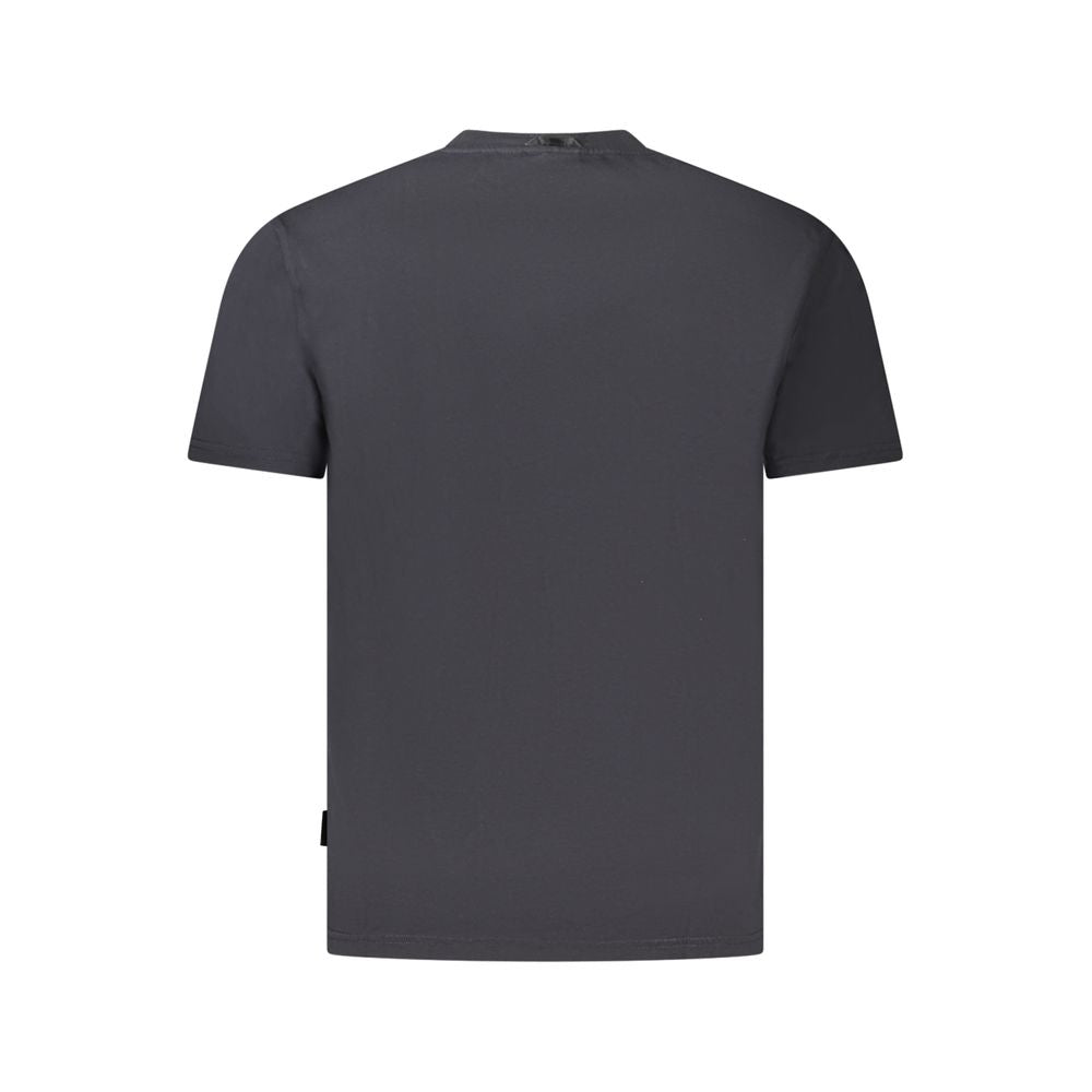 Black Cotton Men T-Shirt