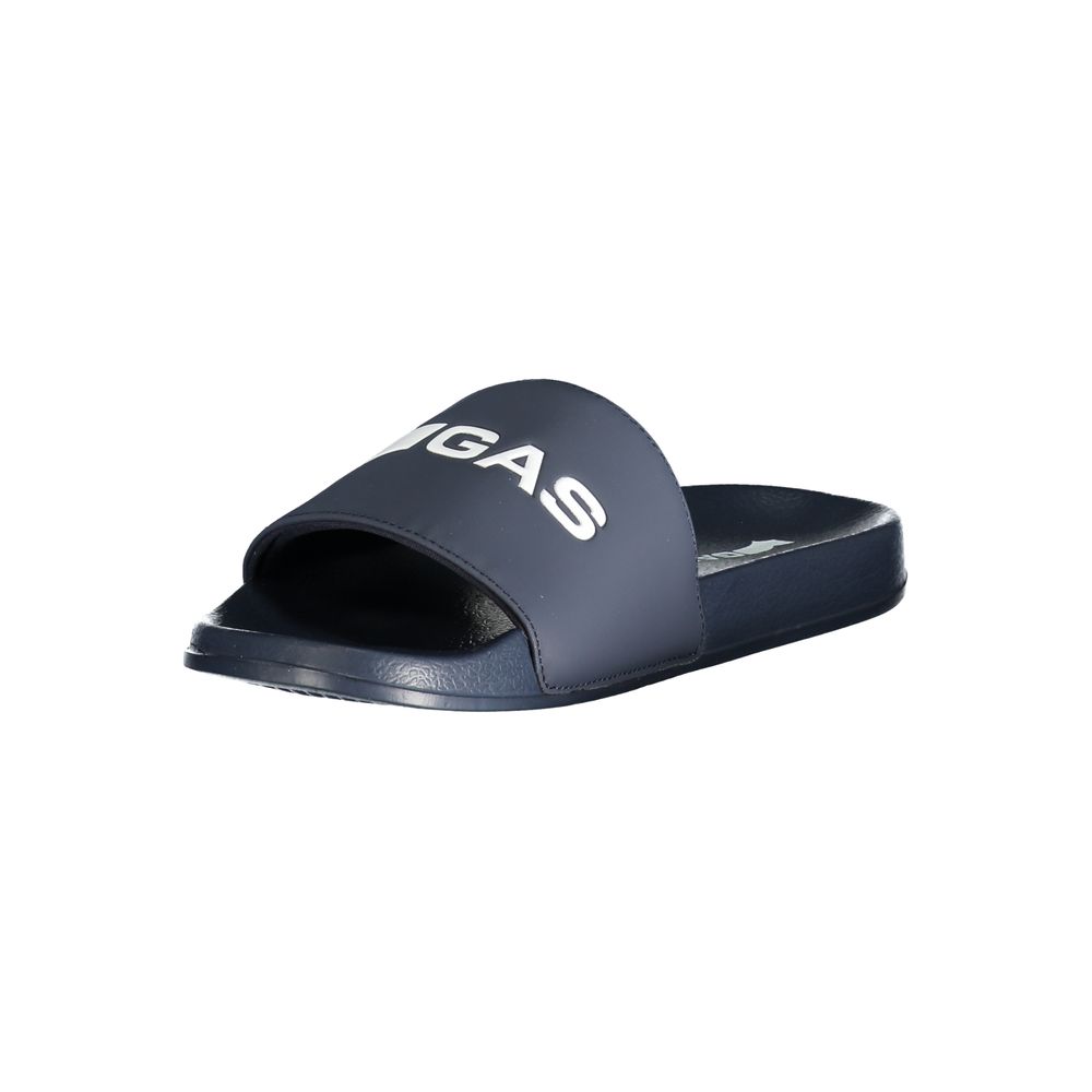 Blue Polyester Men Sandal