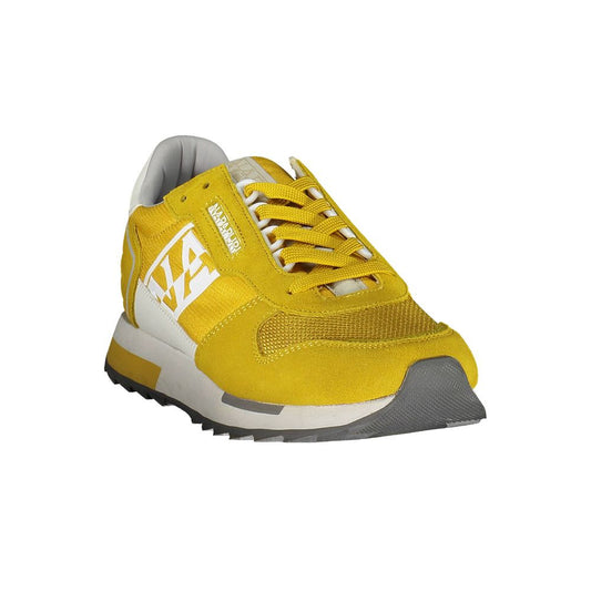 Yellow Polyurethane Men Sneaker
