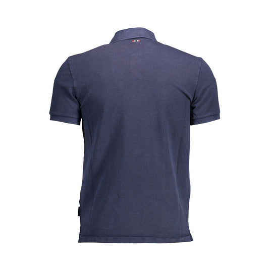 Blue Cotton Polo Shirt