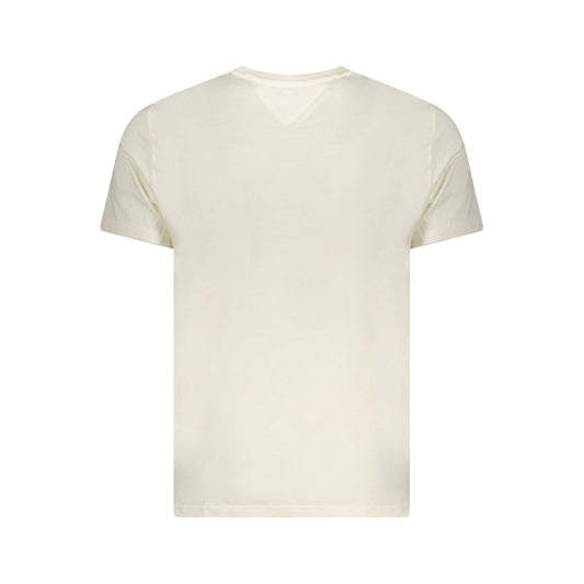 Beige Cotton Men T-Shirt