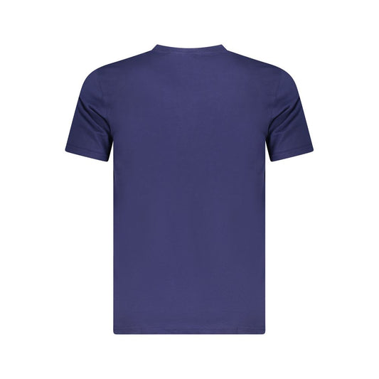 Blue Cotton Men T-Shirt
