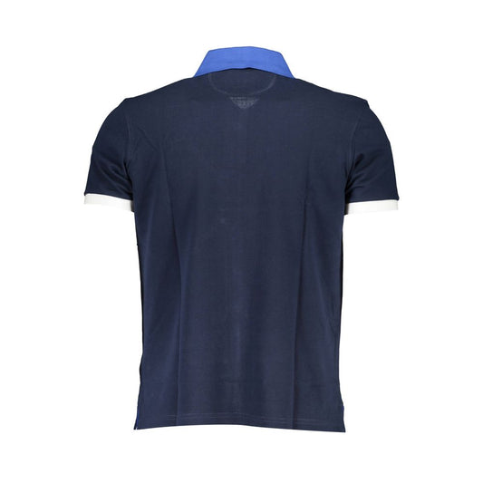 Blue Cotton Polo Shirt